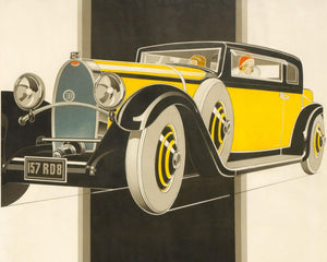 Vintage Motoring Poster "Bugatti" René Vincent (c.1930) - Mabon Gallery