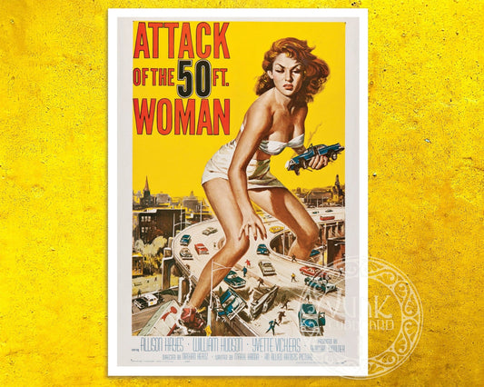Vintage Movie Poster "Attack of the 50ft Woman" (1958) - Mabon Gallery