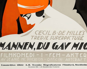 Vintage Movie Poster "Dont Change Your Husband" (1919) Silent Film with Gloria Swanson - Mabon Gallery