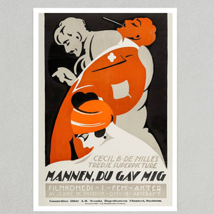 Vintage Movie Poster "Dont Change Your Husband" (1919) Silent Film with Gloria Swanson - Mabon Gallery