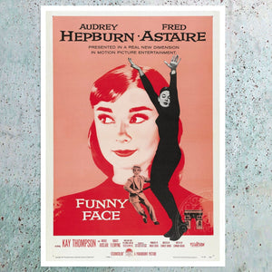 Vintage Movie Poster "Funny Face" (c.1957) - Audrey Hepburn, Fred Astaire - Mabon Gallery
