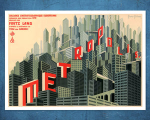Vintage Movie Poster "Metropolis" (c.1927) Boris Bilinski - Mabon Gallery