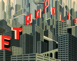 Vintage Movie Poster "Metropolis" (c.1927) Boris Bilinski - Mabon Gallery