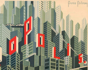 Vintage Movie Poster "Metropolis" (c.1927) Boris Bilinski - Mabon Gallery
