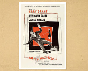 Vintage Movie Poster "North by Northwest" (1958) Alfred Hitchcock - Mabon Gallery