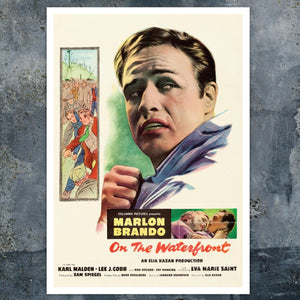 Vintage Movie Poster “On The Waterfront” (c.1954) Marlon Brando - Mabon Gallery