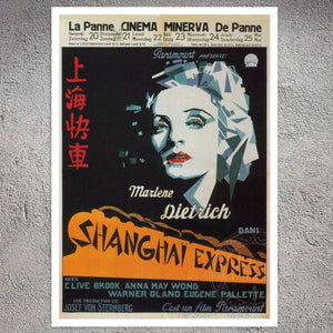 Vintage Movie Poster "Shanghai Express" (1932) Marlene Dietrich - Mabon Gallery