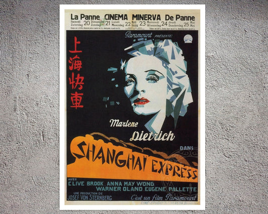 Vintage Movie Poster "Shanghai Express" (1932) Marlene Dietrich - Mabon Gallery