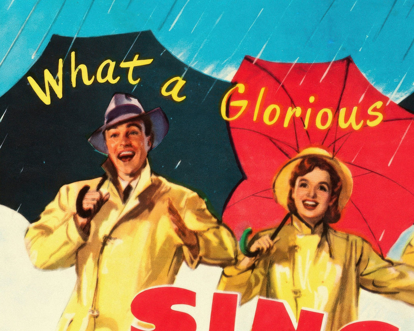 Vintage Movie Poster "Singin in the Rain" (1952) - Mabon Gallery