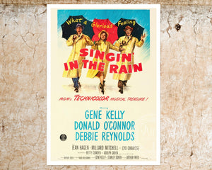 Vintage Movie Poster "Singin in the Rain" (1952) - Mabon Gallery