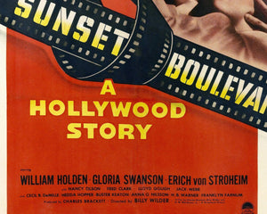 Vintage Movie Poster “Sunset Boulevard” (c.1950) Gloria Swanson - Mabon Gallery