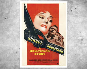 Vintage Movie Poster “Sunset Boulevard” (c.1950) Gloria Swanson - Mabon Gallery