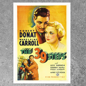 Vintage Movie Poster "The 39 Steps" (1935) Alfred Hitchcock - Mabon Gallery