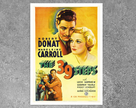 Vintage Movie Poster "The 39 Steps" (1935) Alfred Hitchcock - Mabon Gallery