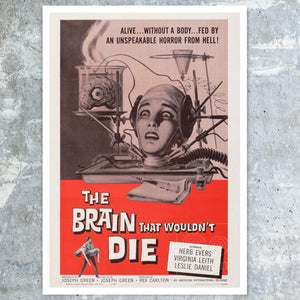 Vintage Movie Poster "The Brain that Wouldn't Die" (1962) - Mabon Gallery