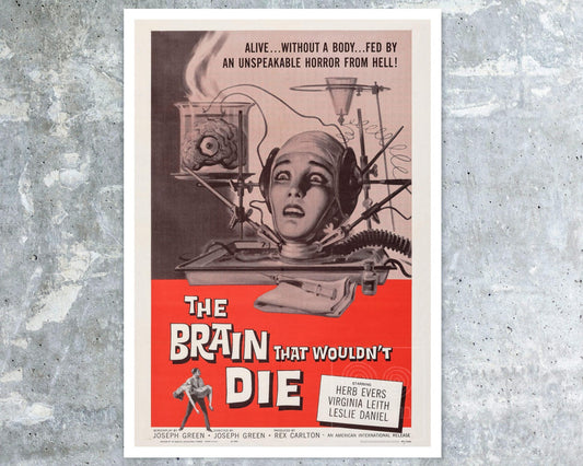 Vintage Movie Poster "The Brain that Wouldn't Die" (1962) - Mabon Gallery