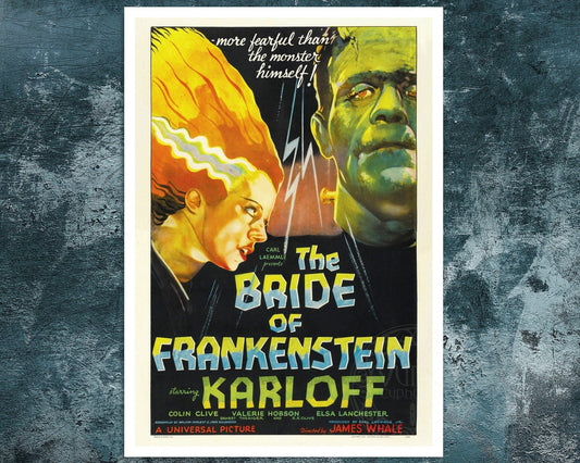 Vintage Movie Poster "The Bride of Frankenstein" (1935) - Mabon Gallery