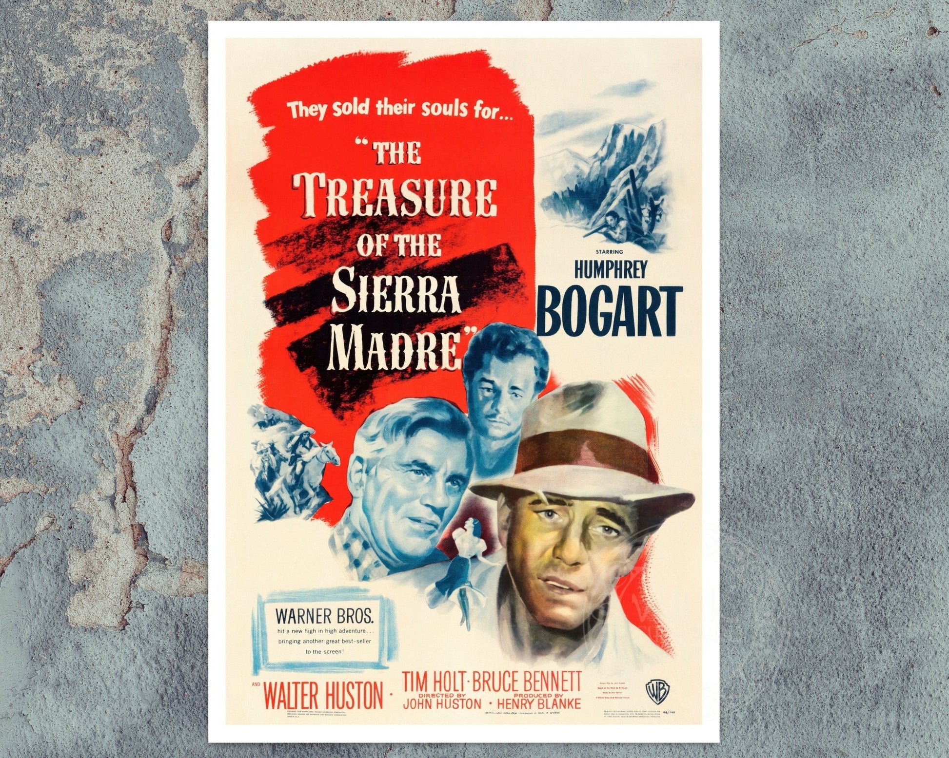 Vintage Movie Poster "The Treasure of the Sierra Madre" (1948) - Mabon Gallery