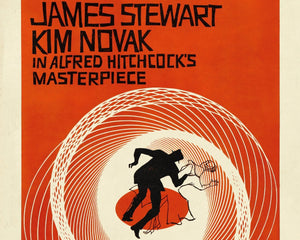 Vintage Movie Poster "Vertigo" (1958) Alfred Hitchcock - Mabon Gallery