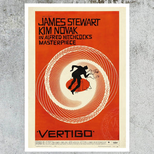 Vintage Movie Poster "Vertigo" (1958) Alfred Hitchcock - Mabon Gallery