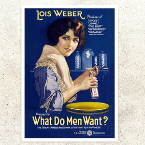 Vintage Movie Poster "What do Men Want?" (1921) - Mabon Gallery