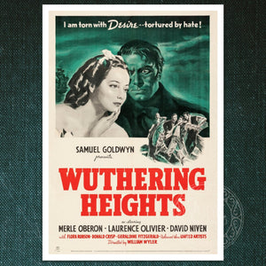 Vintage Movie Poster "Wuthering Heights" (1939) Laurence Olivier - Mabon Gallery
