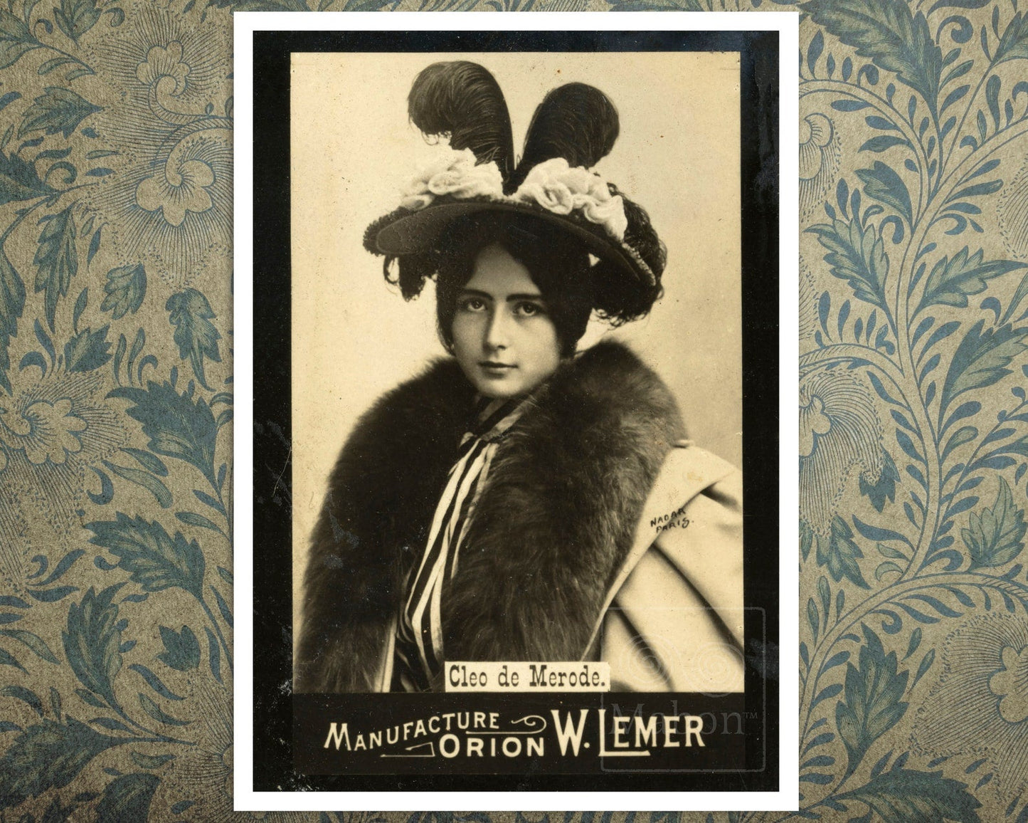 Vintage Photo Advertisement for Orion W. Lemer "Cléo de Mérode" by Paul Nadar (c.1894) - Mabon Gallery