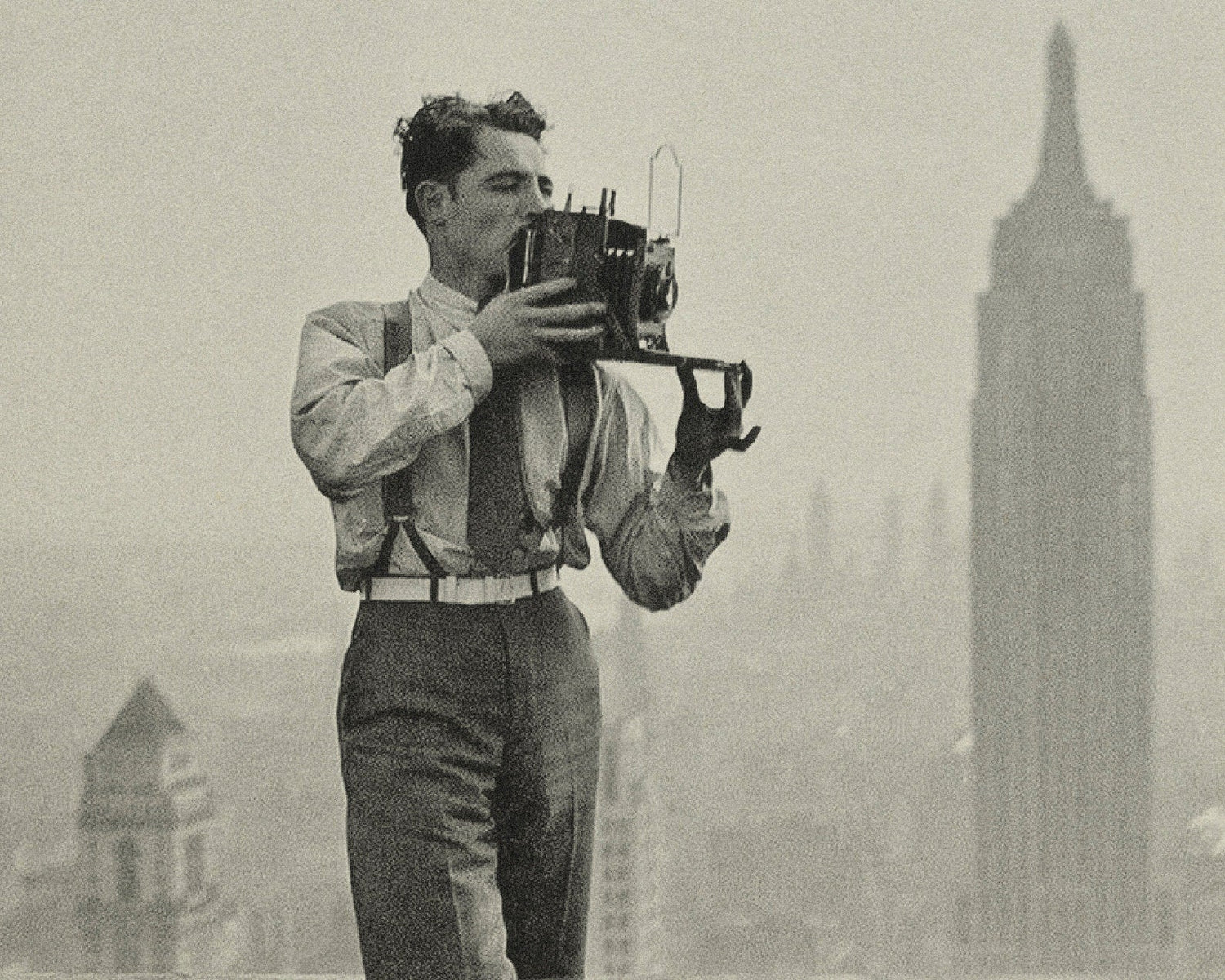 Vintage Photo Portrait “Charles C. Ebbets” (c.1932) Lunch Atop a Skyscraper - Mabon Gallery