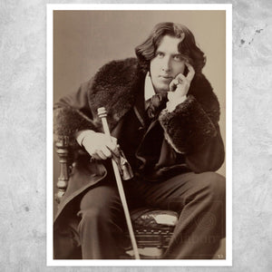 Vintage Portrait "Oscar Wilde" by Napoleon Sarony (c.1882) - Mabon Gallery