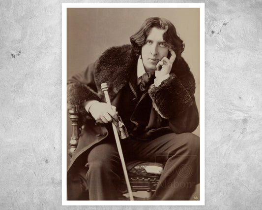 Vintage Portrait "Oscar Wilde" by Napoleon Sarony (c.1882) - Mabon Gallery