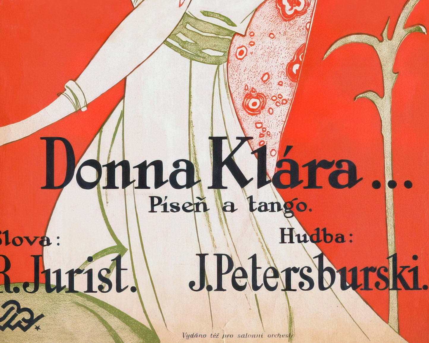 Vintage Sheet Music Cover "Donna Klára" (c.1928) - Mabon Gallery