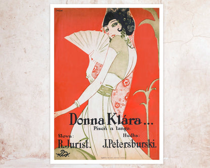 Vintage Sheet Music Cover "Donna Klára" (c.1928) - Mabon Gallery