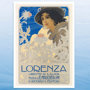 Vintage Sheet Music Cover "Lorenza Libretto" (c.1899) - Mabon Gallery