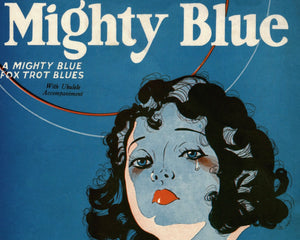 Vintage Sheet Music Cover "Mighty Blue" (c.1925) - Mabon Gallery