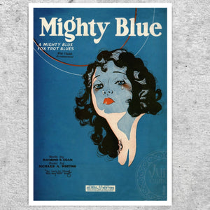 Vintage Sheet Music Cover "Mighty Blue" (c.1925) - Mabon Gallery