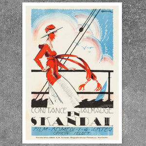 Vintage Silent Movie Poster "En Skandal / Scandal" by Eric Rohman (1917) - Mabon Gallery