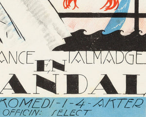 Vintage Silent Movie Poster "En Skandal / Scandal" by Eric Rohman (1917) - Mabon Gallery