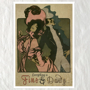 Vintage Victorian - Style Poster "Fine & Dandy" adapted from original artwork by Josef Rudolf Witzel (c.1910) - Mabon Gallery