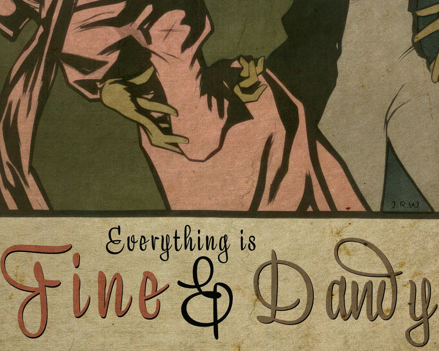 Vintage Victorian - Style Poster "Fine & Dandy" adapted from original artwork by Josef Rudolf Witzel (c.1910) - Mabon Gallery