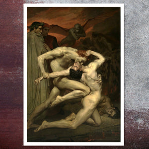 William - Adolphe Bouguereau "Dante and Virgil in Hell" (c.1850) - Mabon Gallery