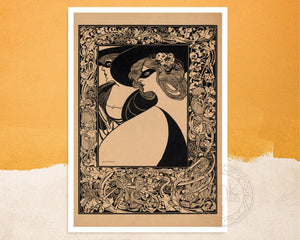 William Bradley "Two Masked Women" (c.1900) - Mabon Gallery