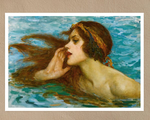 William Henry Margetson "A Water Sprite" (c.1900) - Mabon Gallery