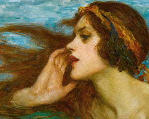 William Henry Margetson "A Water Sprite" (c.1900) - Mabon Gallery