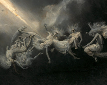 William Holbrook Beard "Lightning Struck a Flock of Witches" (c.1870) - Mabon Gallery