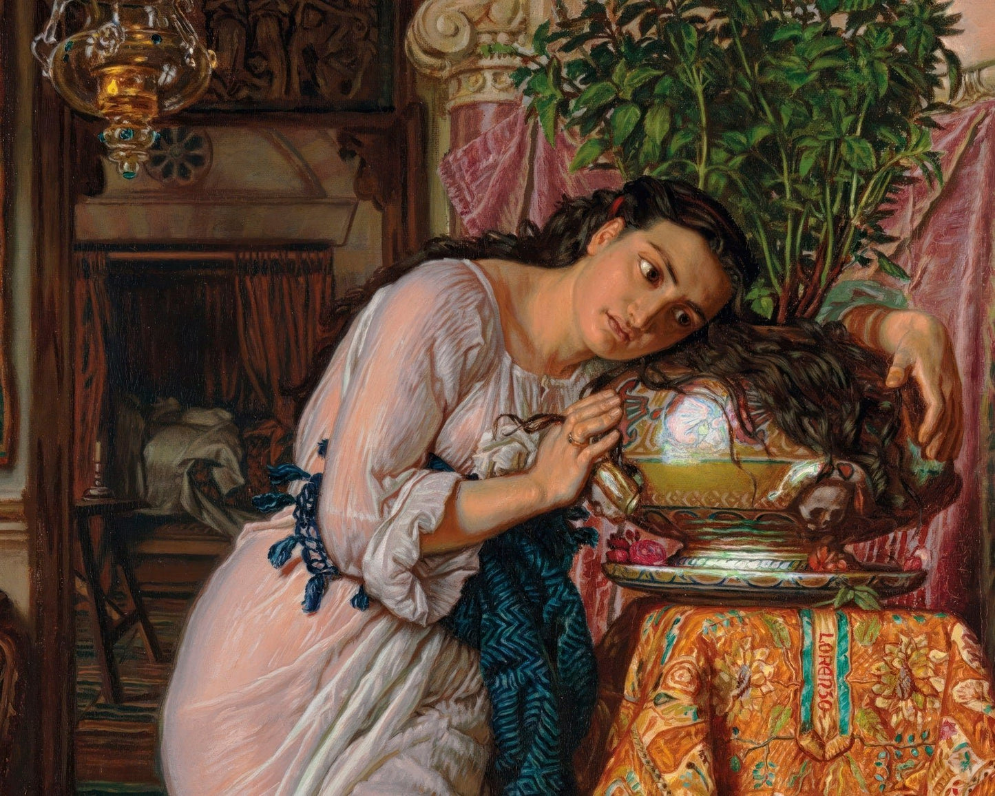 William Holman Hunt "Isabella and the Pot of Basil" (1867) - Mabon Gallery