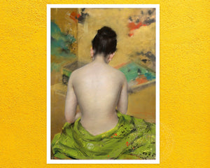 William Merritt Chase "Study of Flesh Color and Gold" (c.1888) - Mabon Gallery