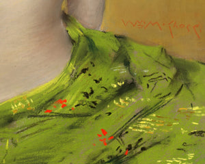 William Merritt Chase "Study of Flesh Color and Gold" (c.1888) - Mabon Gallery