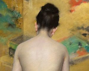 William Merritt Chase "Study of Flesh Color and Gold" (c.1888) - Mabon Gallery