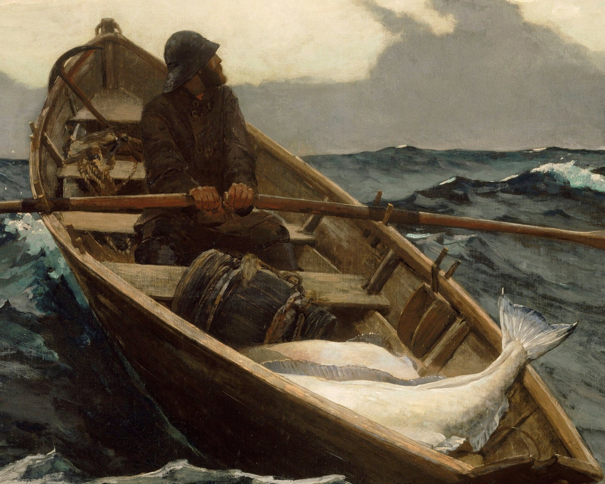 Winslow Homer "Fog Warning - Halibut Fishing" (c.1885) - Mabon Gallery