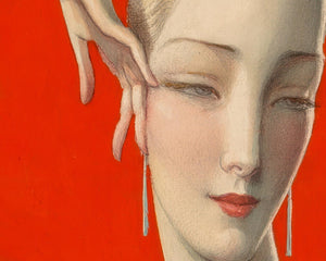 WT Benda "Elegant Woman with Afghan" (c.1925) - Mabon Gallery